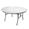 Round white table