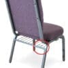 Back of a purple auditorium chair