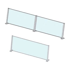 angled glass divider