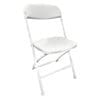 white polyfold chair