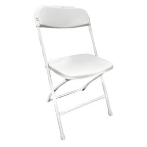 white polyfold chair