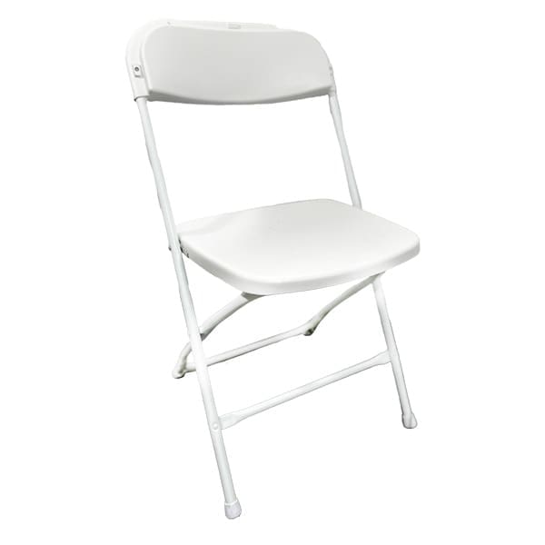 white polyfold chair